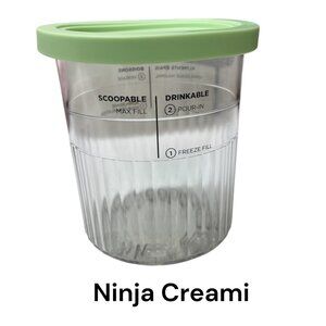 Ninja Creami Ice Cream Container, Key Lime Green Lid, 24 ounces